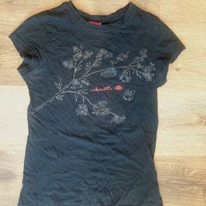 Black Vintage Emo Element Skate Tee Juniors M